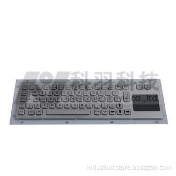Silver Rugged Industrial Keyboard With Touchpad , 67 Key Me